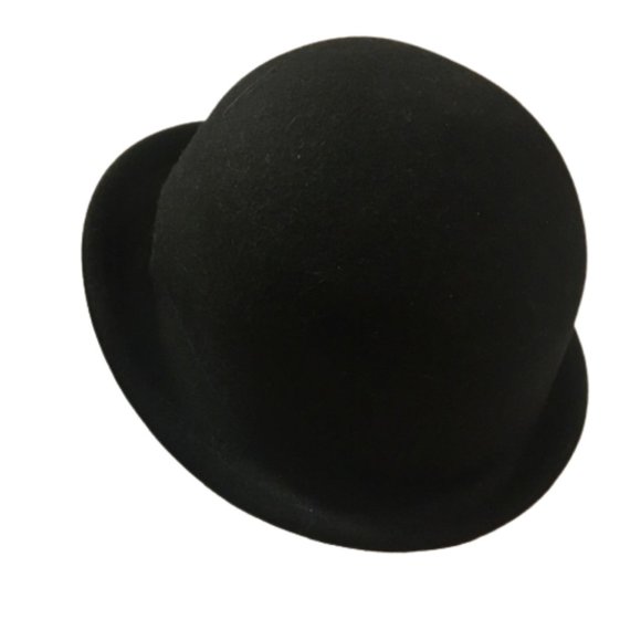 Derby Bowler Hat DA ME Vintage 80s 90s Black Wool Made in Italy Unisex main image 5